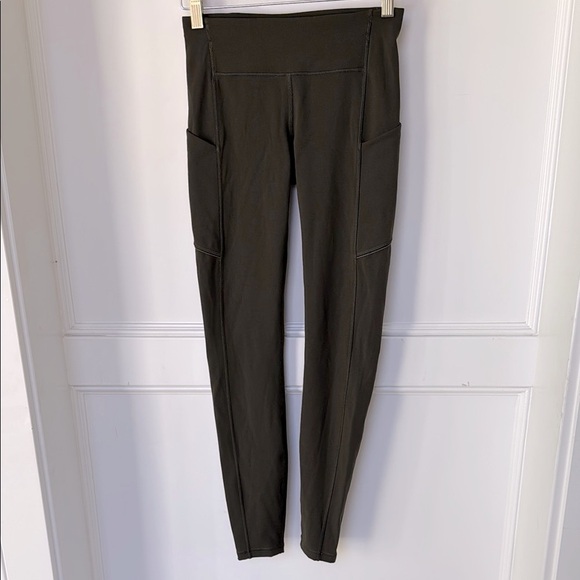 Lululemon Speed Up Tight Full On Luxtreme With Pockets 4 Inseam 28” Olive Green - Picture 12 of 14